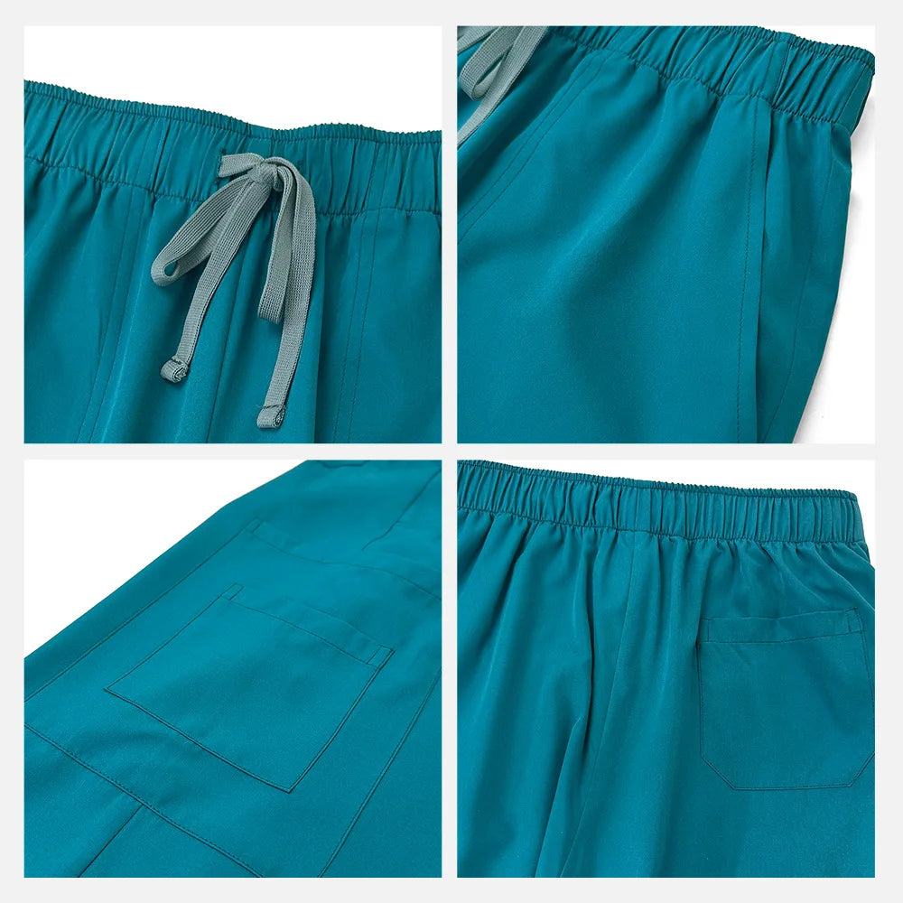 Brown Coller Scrub Set
