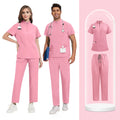 Pink Collar Scrub Set