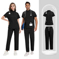 Black Collar Scrub Set