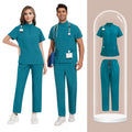 Lake Blue Collar Scrub Set