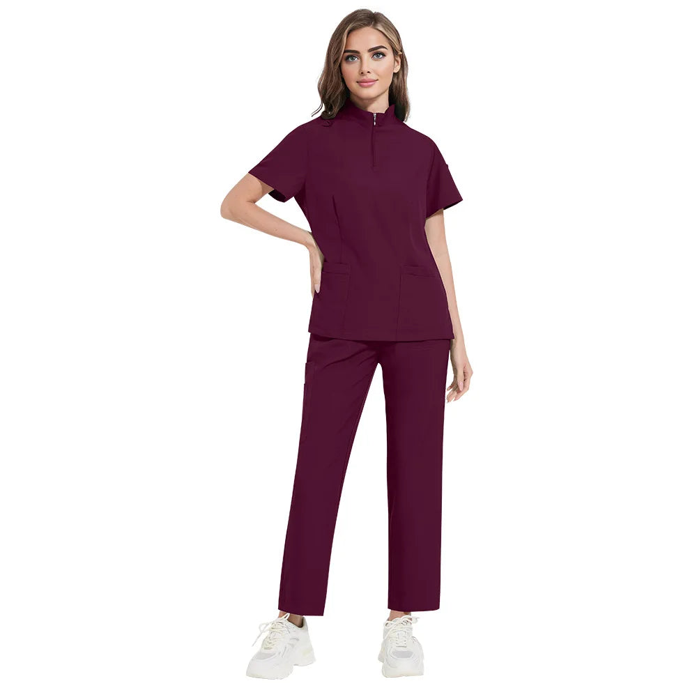 Red Win Scrub Set