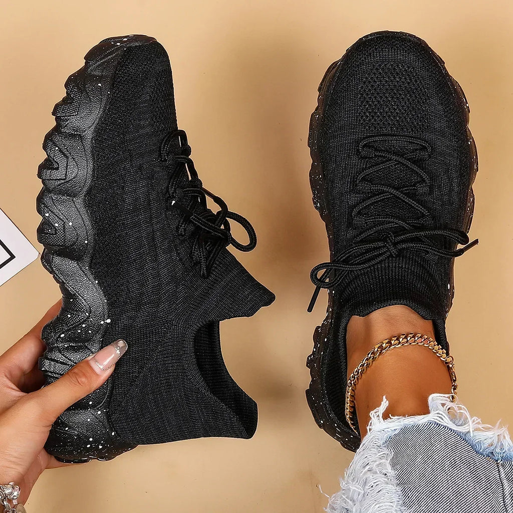 All Black Air Mesh Sneakers