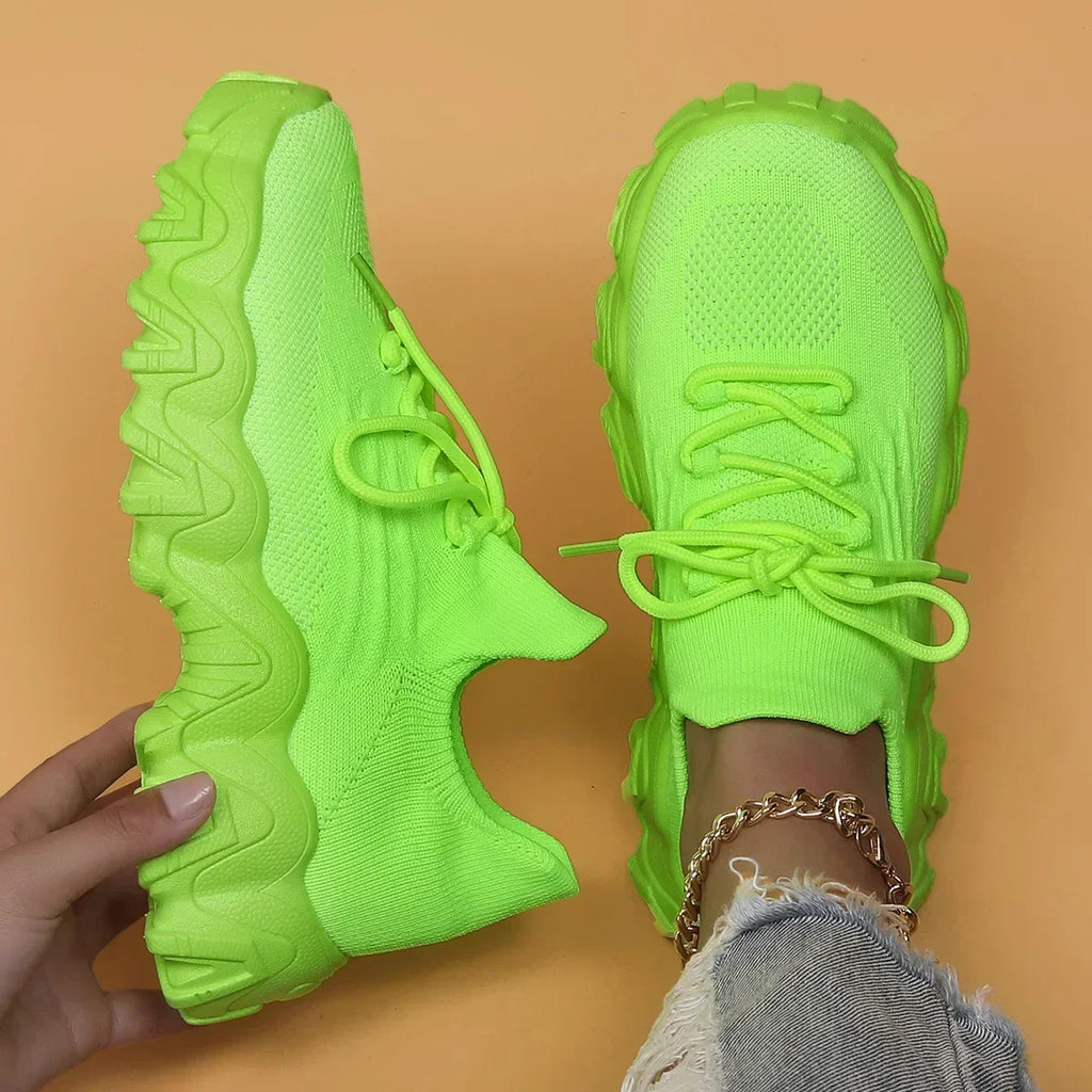 Green Air Mesh Sneakers